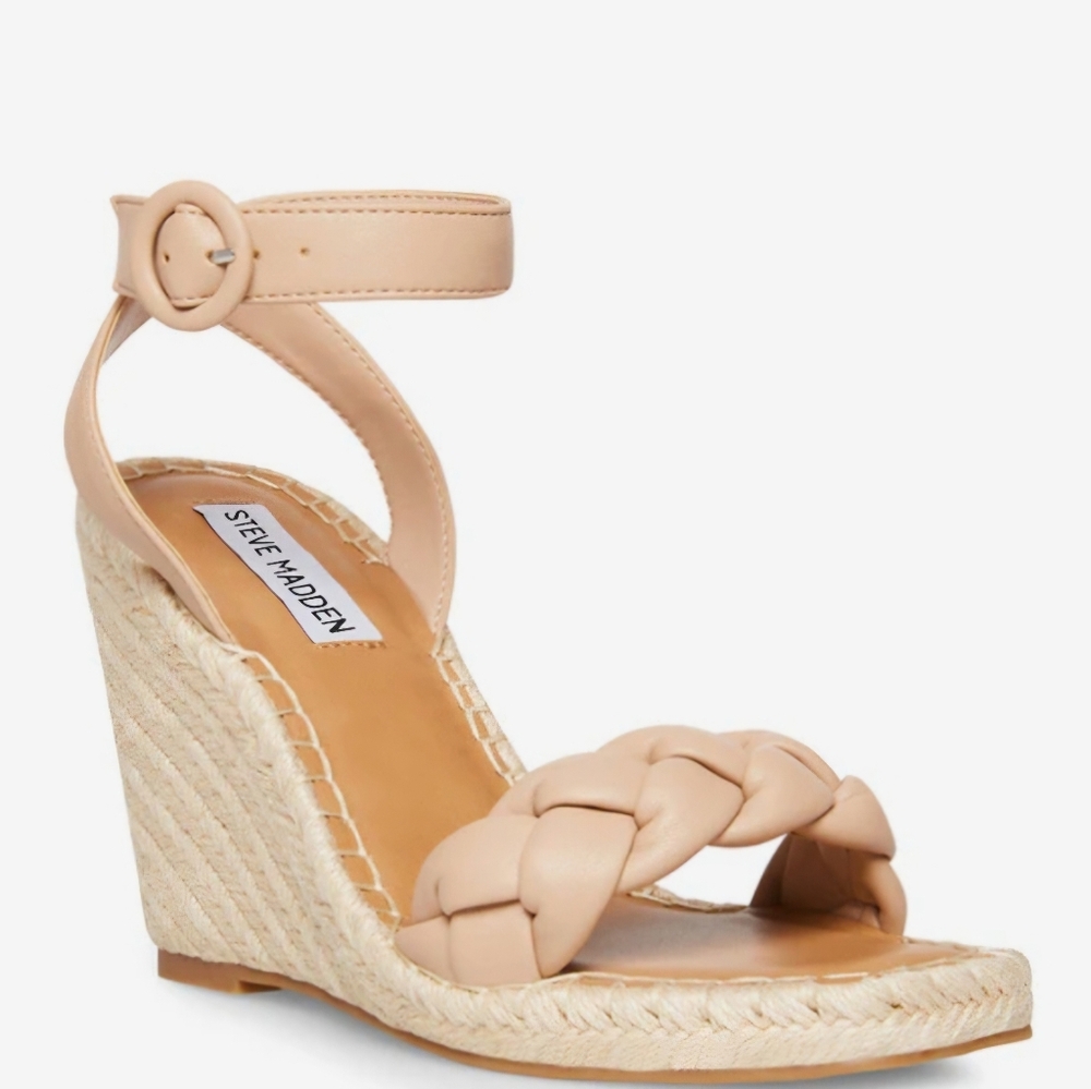 Steve Maden Wedge Tan Sandal brand new